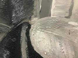 zwart en wit grijs oppervlakte structuur van een volumetrisch gesneden structuur Aan canvas voor schilderij met gips en verf. de achtergrond foto