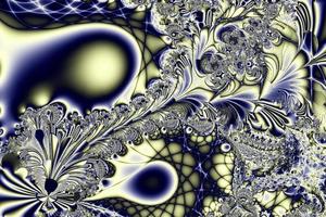 helder abstract blauw Geel patroon van lijnen van weeft en bloemen, achtergrond, ontwerp foto