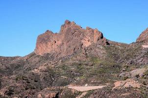 rotsachtig landschap Aan de kanarie eilanden foto