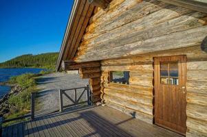 Zweden, 2022 - houten cabine visie foto