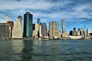 een visie van nieuw york van de Hudson rivier- foto