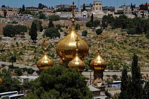 een zicht op Jeruzalem in Israël foto