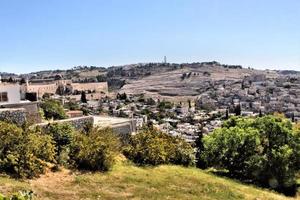 een zicht op Jeruzalem in Israël foto