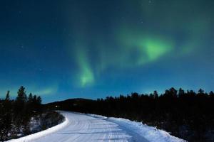 noordelijk lichten, Aurora borealis, in Lapland Finland foto