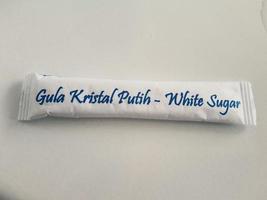 Jakarta, Indonesië in oktober 2022. deze is wit kristal suiker stok. foto