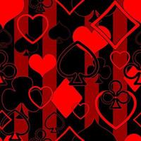 zwart en rood naadloos gestreept spelen kaarten patroon, textuur, ontwerp foto
