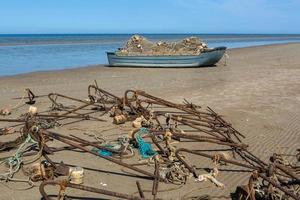 visvangst boten Aan de kust van de Baltisch zee foto