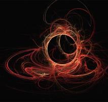 ruimte fantasie illustratie van rood planetair systeem Aan donker ruimte achtergrond, kunst, ontwerp foto