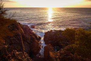 camino de ronda, een weg parallel naar de Catalaans costa bravoure, gelegen Aan de middellandse Zee zee in de noorden van Catalonië, Spanje. foto