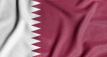 nationaal vlag van de qatar. de hoofd symbool van een onafhankelijk land. vlag van qatar. foto