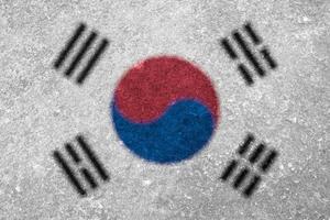 Koreaans vlag structuur net zo een achtergrond foto