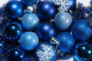 blauw Kerstmis decoratie foto