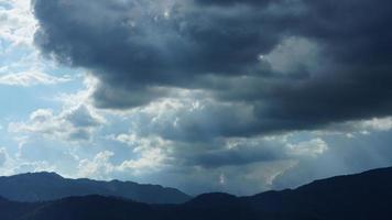 de blauw lucht visie met de wit wolken in zomer foto