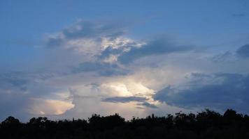 de blauw lucht visie met de wit wolken in zomer foto