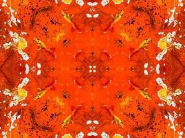 kleurrijk rood brand caleidoscoop achtergrond abstract bloem en symmetrisch patroon foto