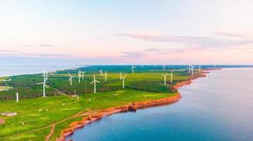 windmolens in de prins edward eilanden naar genereren elektriciteit, Canada foto