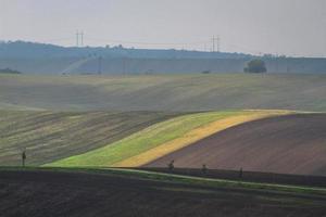 herfst landschap in een Moravisch velden foto