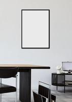 zwart interieur kader mockup foto