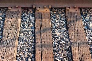 spoorweg banden en staal bijhouden abstract foto
