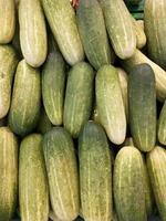 foto van een bundel van vers komkommers