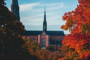 keer bekeken van uppsala, Zweden in de vallen foto