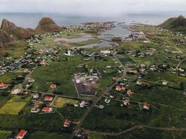 keer bekeken van vaeroy in de lofoten eilanden in Noorwegen foto