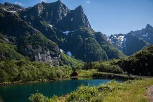 keer bekeken van in de omgeving van de lofoten eilanden in Noorwegen foto