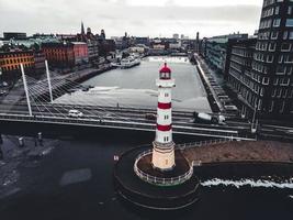 Malmö vuurtoren in winter in skan, Zweden foto