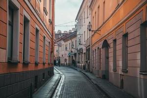 straat keer bekeken van vilnius, Litouwen in vallen foto