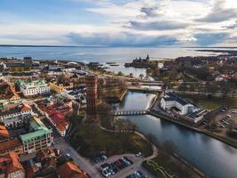 visie bovenstaand de Zweeds stad van kalmar foto