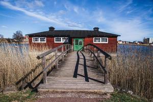 klapphuset historisch plaats gezien in rustig, Zweden foto