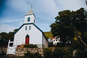 de kvivik kerk in kvivik, Faeröer eilanden foto