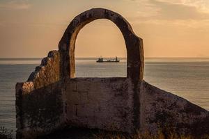 landschappen van de eiland van Santorini foto