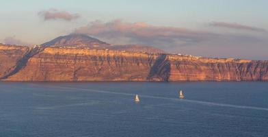 landschappen van de eiland van Santorini foto