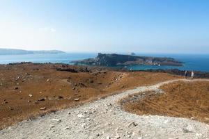 landschappen van de eiland van Santorini foto