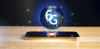 6 g netwerk concept, hoog snelheid mobiel internet nieuw leeftijd netwerk, bedrijf concept, modern technologie internet en netwerk foto