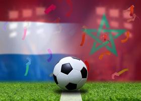 Amerikaans voetbal kop wedstrijd tussen de nationaal Nederland en nationaal Marokko. foto