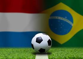 Amerikaans voetbal kop wedstrijd tussen de nationaal Nederland en nationaal Brazilië. foto