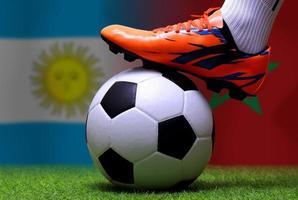 Amerikaans voetbal kop wedstrijd tussen de nationaal Argentijns en nationaal Marokko. foto