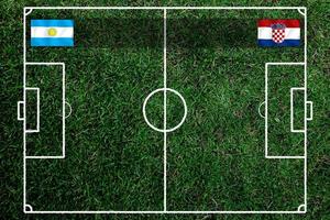 Amerikaans voetbal kop wedstrijd tussen de nationaal Argentijns en nationaal Kroatië. foto