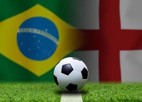 Amerikaans voetbal kop wedstrijd tussen de nationaal Brazilië en nationaal Engeland. foto