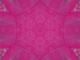 magenta steen muur caleidoscoop patroon abstract uniek symmetrisch en esthetisch achtergrond foto