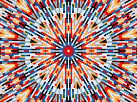 een kleurrijk steen caleidoscoop achtergrond. symmetrisch abstract en esthetisch patroon foto