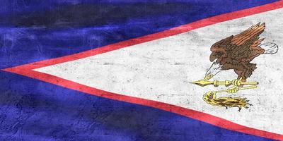 vlag van amerikaans samoa - realistische wapperende stoffen vlag foto