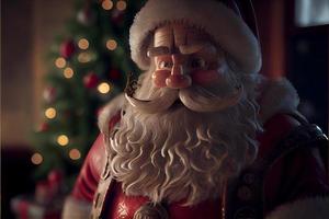 de kerstman claus tekenfilm 3d vrolijk Kerstmis foto