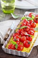 polenta scherp met gebakken tomaten foto