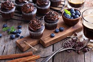 koffie en chocola cupcakes foto