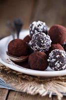 gezond chocola truffels foto