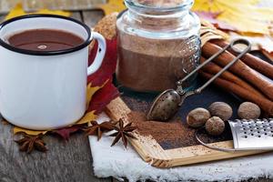 cacao poeder in een pot foto