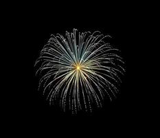 mooi licht voor viering van feestelijk kleurrijk vuurwerk Scherm Aan nacht lucht foto